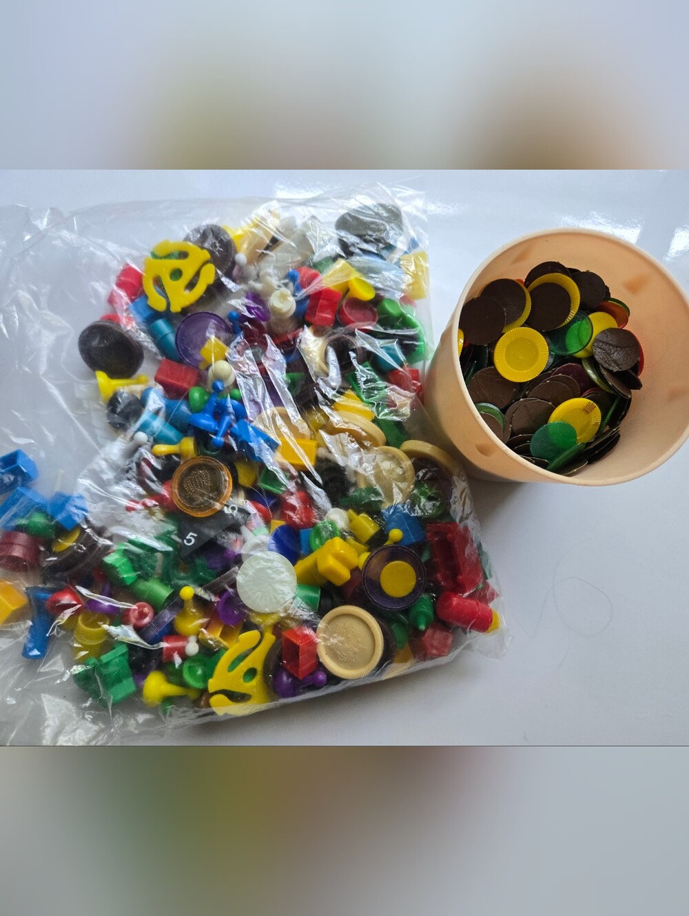 Game Bingo Chips Parts Vtg